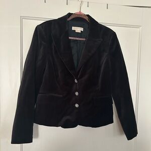 Y2K Michael Kors black “velvet” blazer